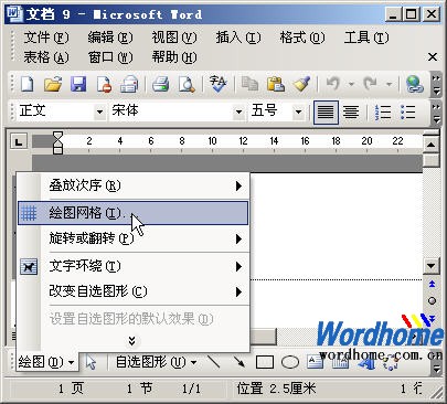 Word繪圖工具欄精確移動圖片的設置 三聯教程