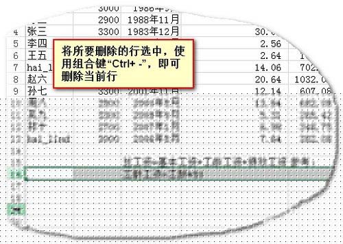 Excel中使用快捷鍵快速刪除行、列、單元格的操作方法