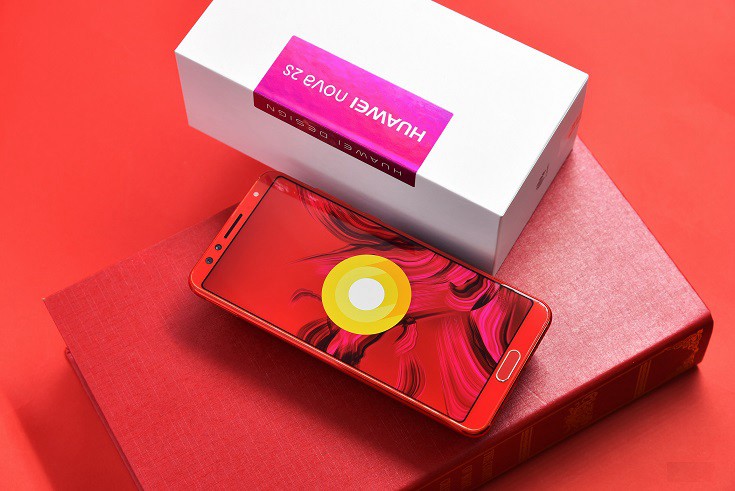 華為nova2s全面屏手機相思紅版圖賞 紅的漂亮！